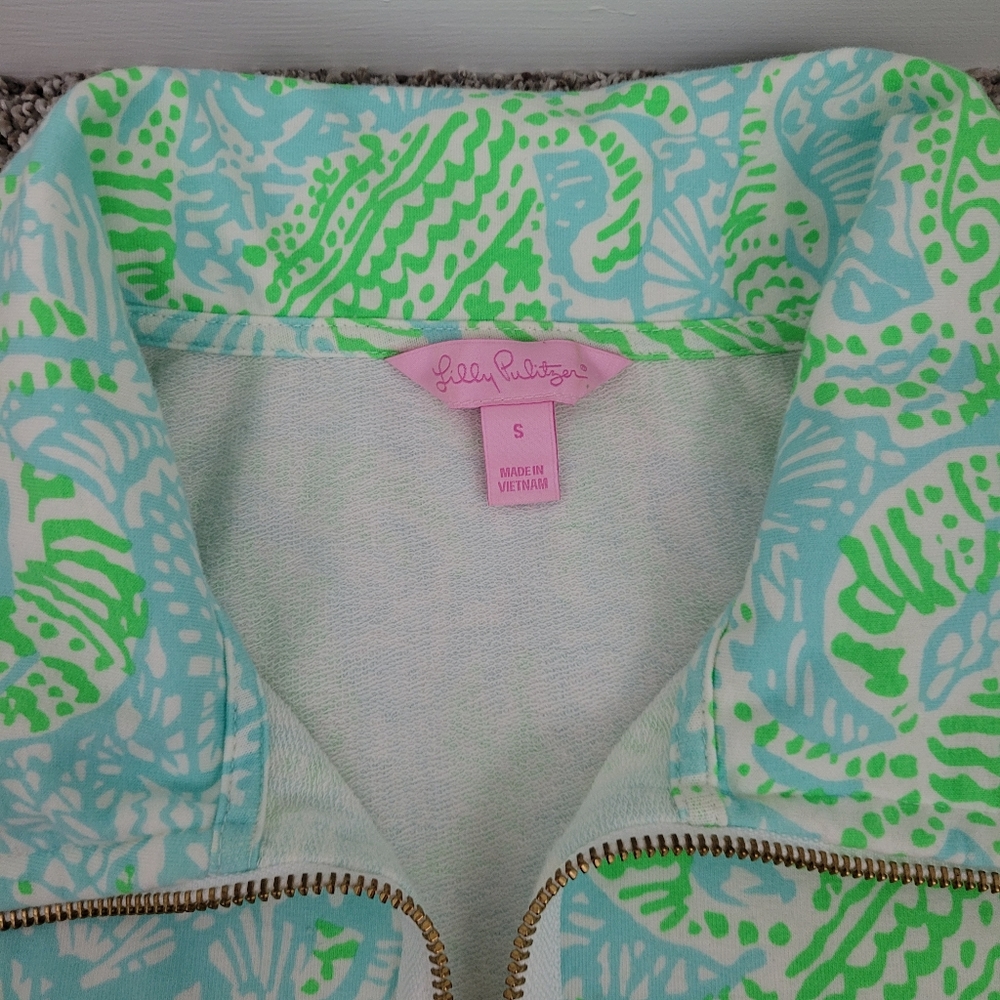 Lilly Pulitzer Leona Get Crackin Zip Up Sweatshirt Track Jacket Womens Small - Picture 7 of 9